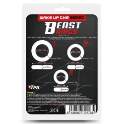 Beast Rings Lot de 3 cockrings souples Beast Rings Transparents
